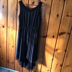Black Noble U sleeveless chiffon dress